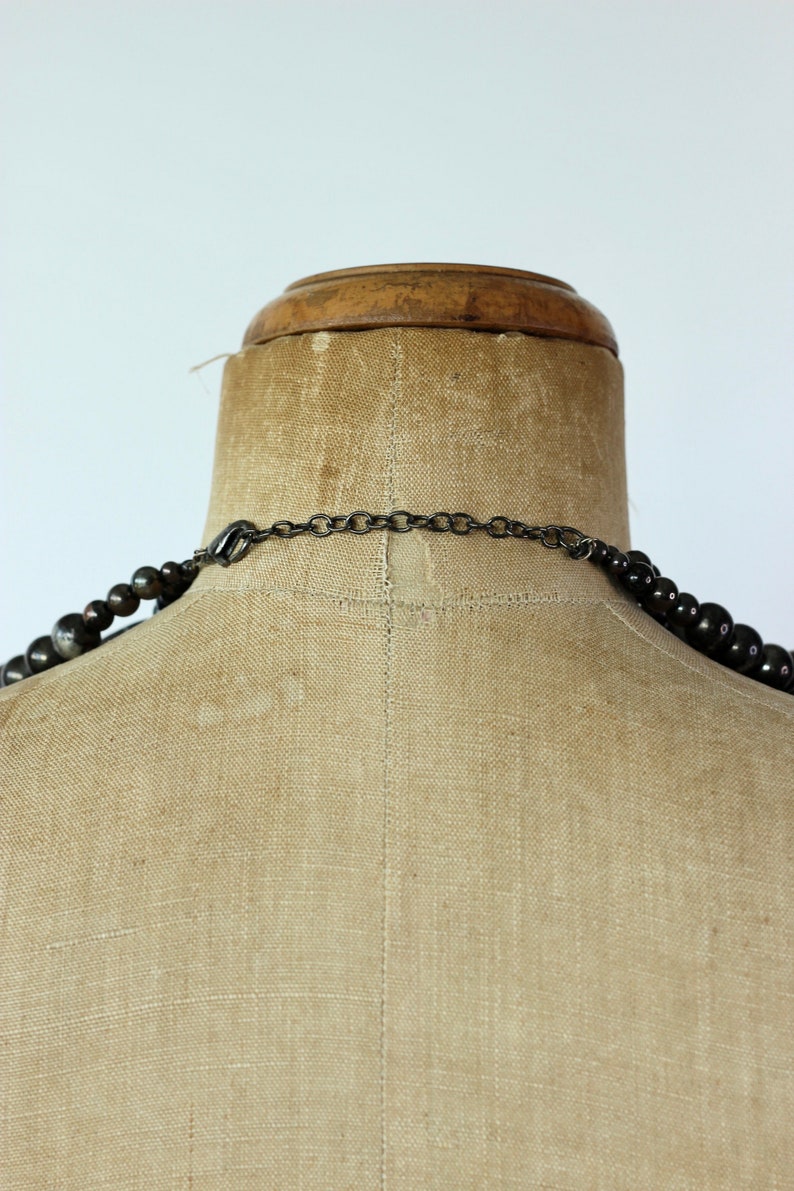 Y2K Vintage Showpiece Necklace//One of a Kind//Metal Beads//Danish Designer Rützou image 7