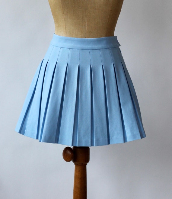 Light Blue Pleated Skirt with Shorts Light Blue Pleated Skirt with Shorts