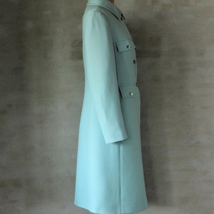 1960s mint green wool mod coat. Made in London. Size M/L image 6