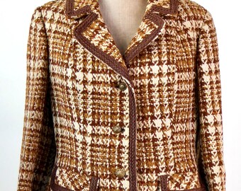 1960s Vintage Louis Feraud, Paris Mod Coat / Trenchcoat // Checked