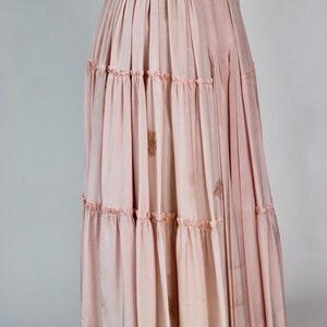 Handmade Pink Skirt in Vintage Taffeta Silk//One of a Kind image 9