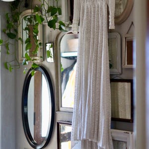 1920s 1930s Vintage Long White Lace Wedding Dress // Wedding Grown // Größe XS