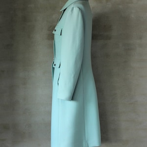 1960s mint green wool mod coat. Made in London. Size M/L image 3
