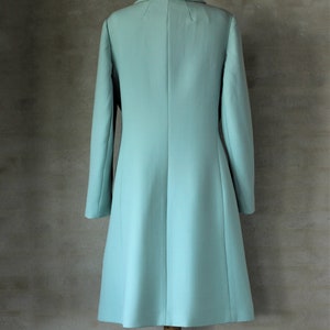 1960s mint green wool mod coat. Made in London. Size M/L image 7