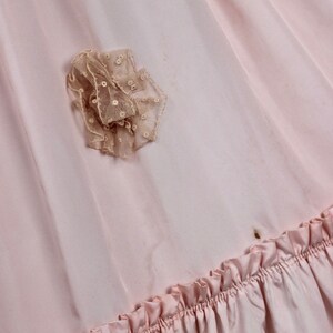 Handmade Pink Skirt in Vintage Taffeta Silk//One of a Kind image 10