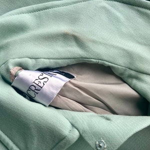 1960s mint green wool mod coat. Made in London. Size M/L image 10