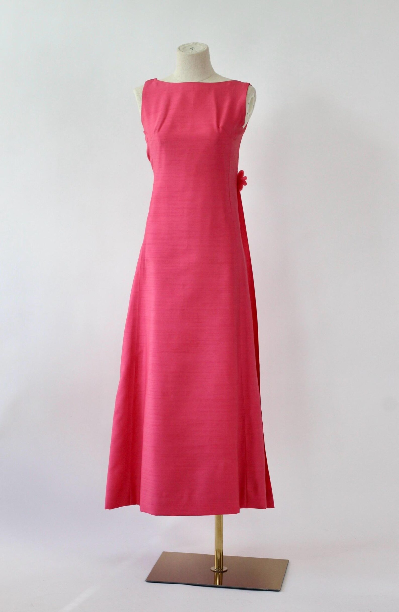 Vintage 60s Pink Polyester Dress main image 1