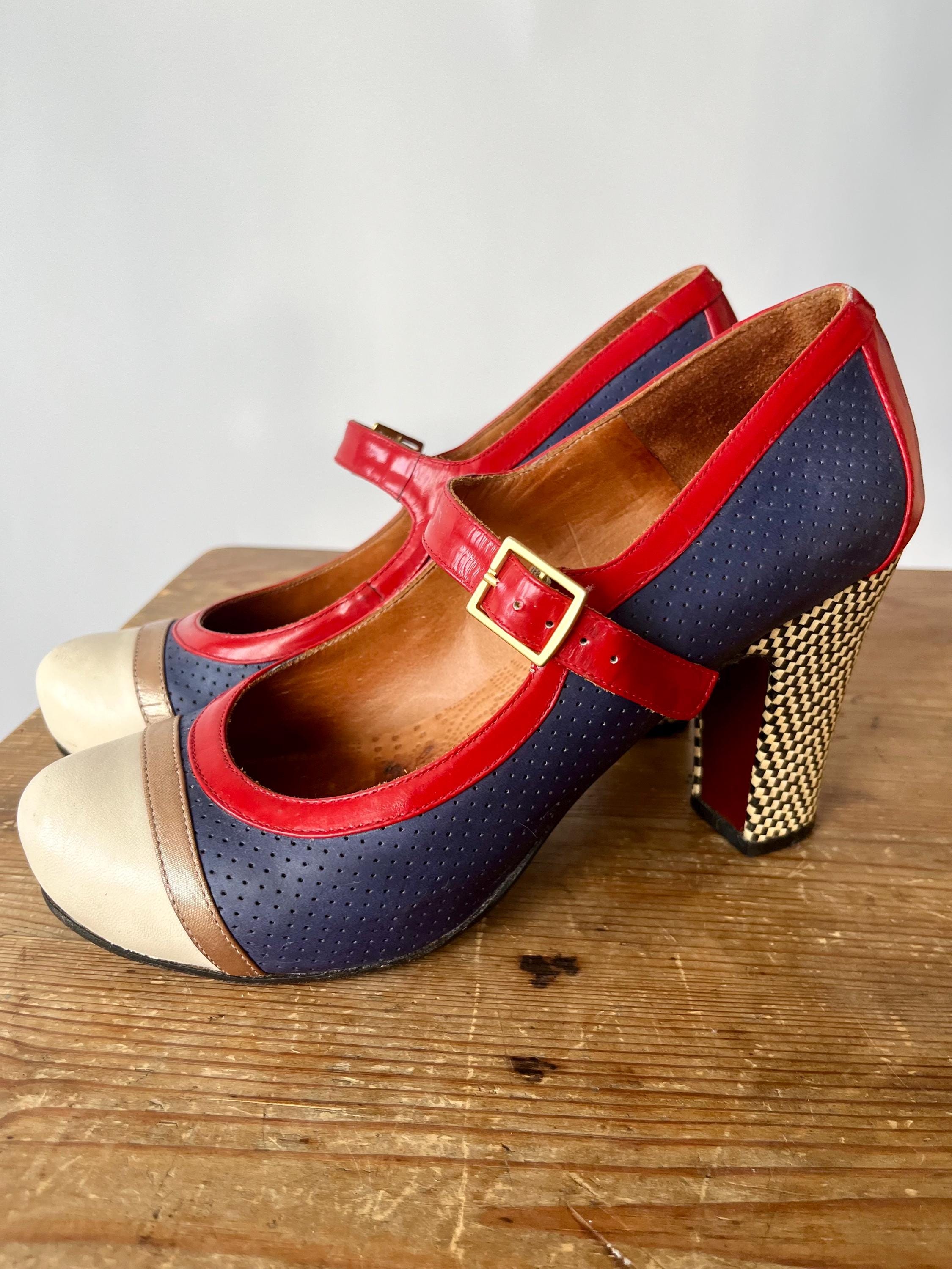 Chaussures Chie Mihara En Daim Rouge - Taille 37 - Occasion