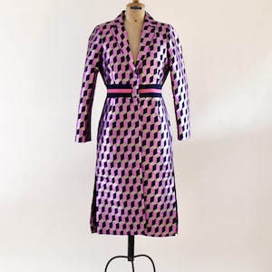 Emily in Paris Coat // Baum und Pferdgarten, Damita Coat // Metallic // Geometric Print  // Size S/M