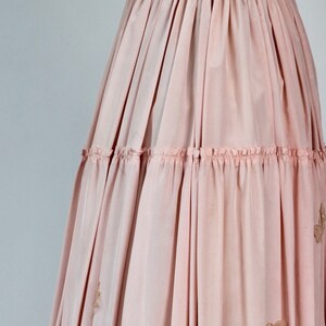 Handmade Pink Skirt in Vintage Taffeta Silk//One of a Kind image 4