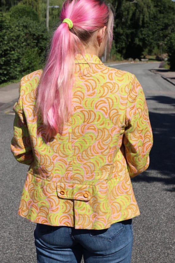 60s Psychedelic Hippie Coat Adult Pink main image 1