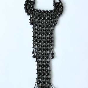 Y2K Vintage Showpiece Necklace//One of a Kind//Metal Beads//Danish Designer Rützou image 8