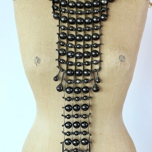 Y2K Vintage Showpiece Necklace//One of a Kind//Metal Beads//Danish Designer Rützou image 5