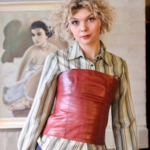 1970s Vintage Striped Women&#39;s Shirt//Size S/M