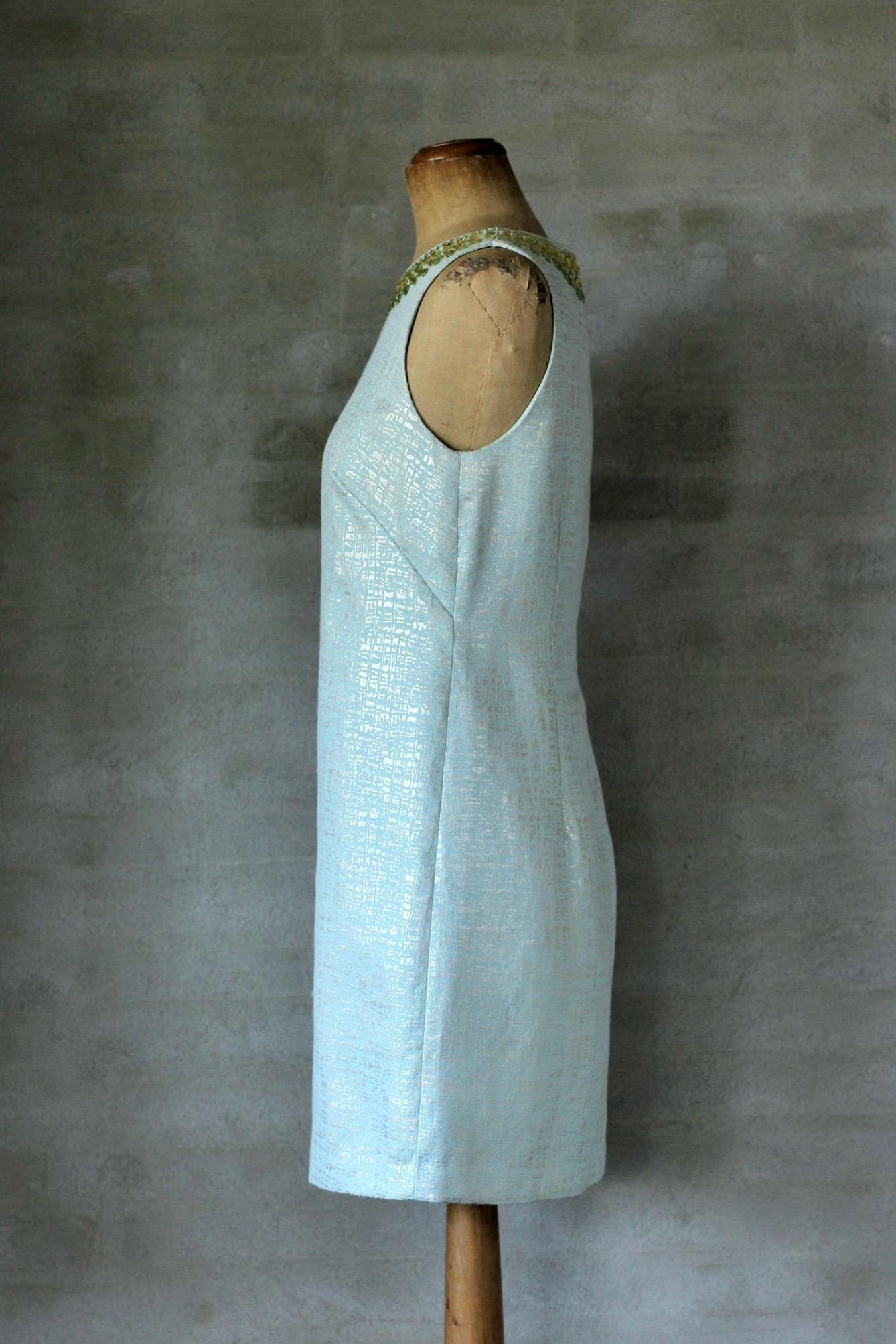 Vintage Mint Green Pencil Dress// Boucle Sheath Dress//size M/L - Etsy