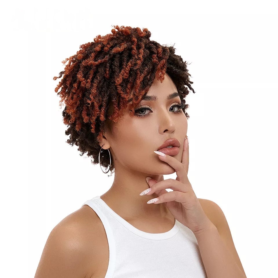 Short kinky top human hair wigs