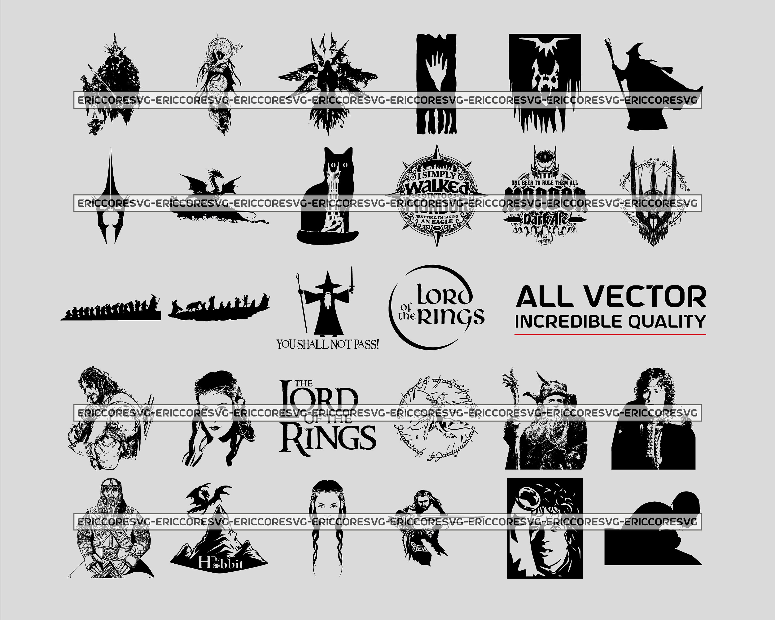 Lord of the Rings Work Art LOTR Art Map the Lord of the Etsy UK