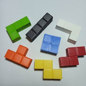 Magneti molto forti (7 pz), tetris, magneti da frigo, blocchi