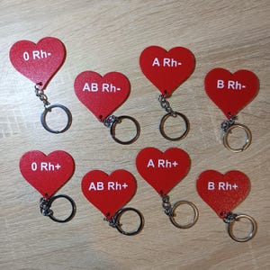 Blood Type Keychain