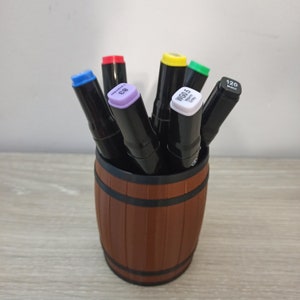Pen holder - Cask, desk organizer, office decor, barrel