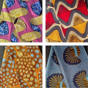 Multicolour Dressmaking Polycotton /African Fabrics Polycotton /Assorted African Prints /Ankara Kitenge /Sold By The Yard /Free UK Shipping.