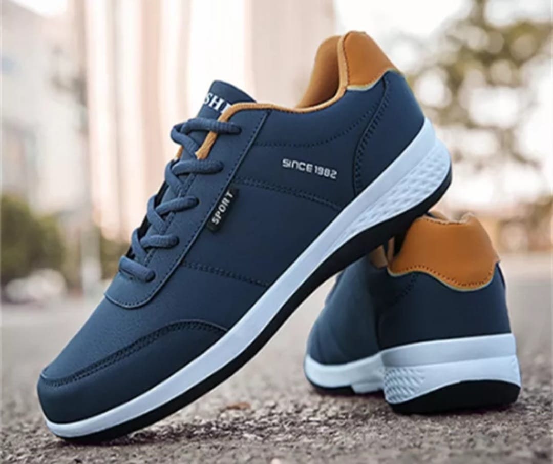 Amazon.com | BARKER Sam Men's Casual Shoes Fashion Sneakers - Navy Blue |  Fashion Sneakers