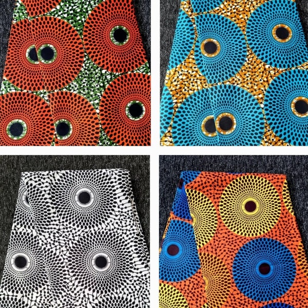 Multicolour Dressmaking Polycotton /African Fabrics Polycotton /Assorted African Prints /Ankara Kitenge /Sold By The Yard /Free UK Shipping.