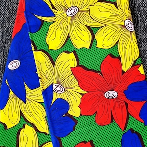 Dressmaking Fabrics/ African Fabrics 100% Cotton/ Assorted African Prints/ Multicolour Kitenge Ankara Material Clothing/ Sold By The Yard.