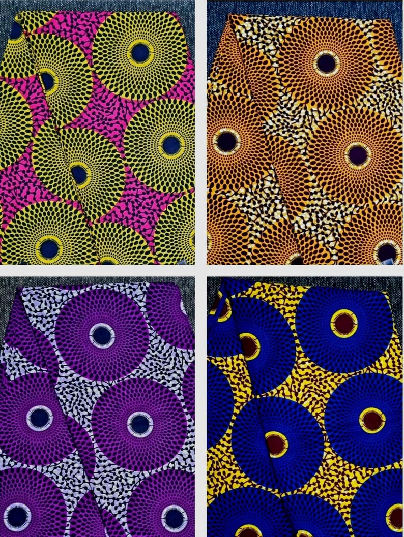 Dressmaking Fabrics/ African Fabrics 100% Cotton/ Assorted African ...