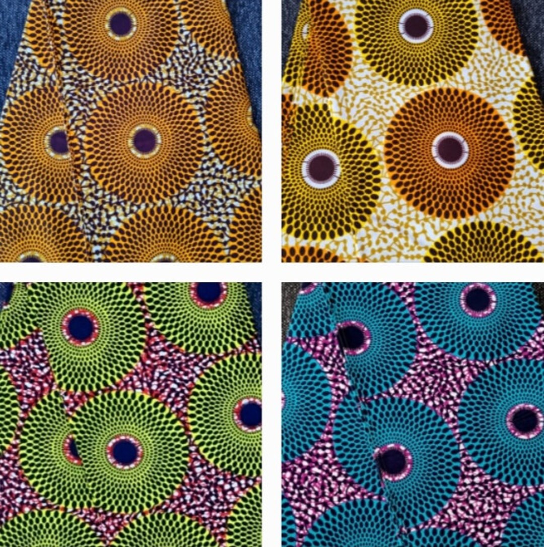 Dressmaking Fabrics/ African Fabrics 100% Cotton/ Assorted African ...