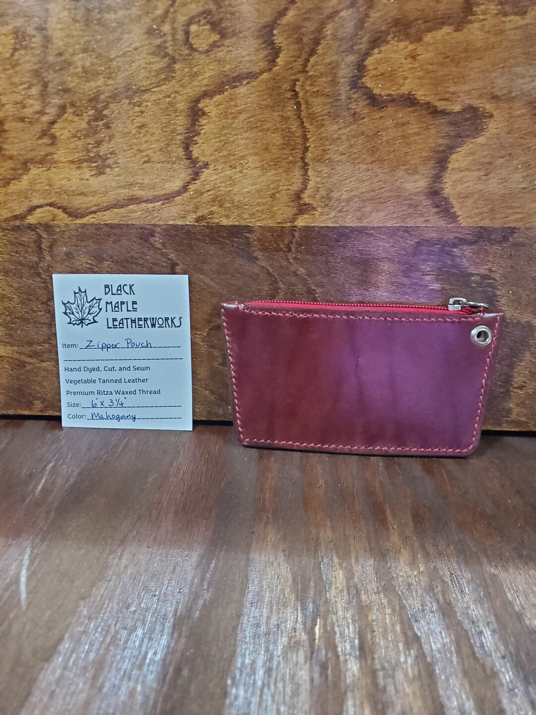 Zippered Leather Pouch Zipper Pouch Leather Pouch Leather Etsy