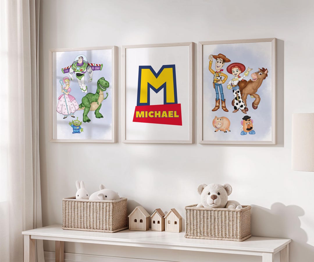Personalized Toy Story Nursery Decor | Set of 3 Prints (digital ...