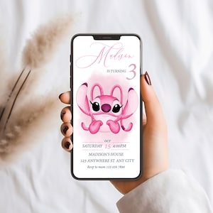 Watercolor Stitch Birthday Invitation: Editable Mobile Evite (Digital Download