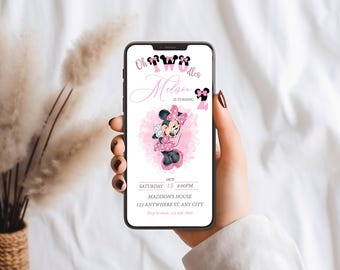 Minnie Mouse Birthday Invitation: Oh Twodles, Editable Electronic Evite (Digital Download)