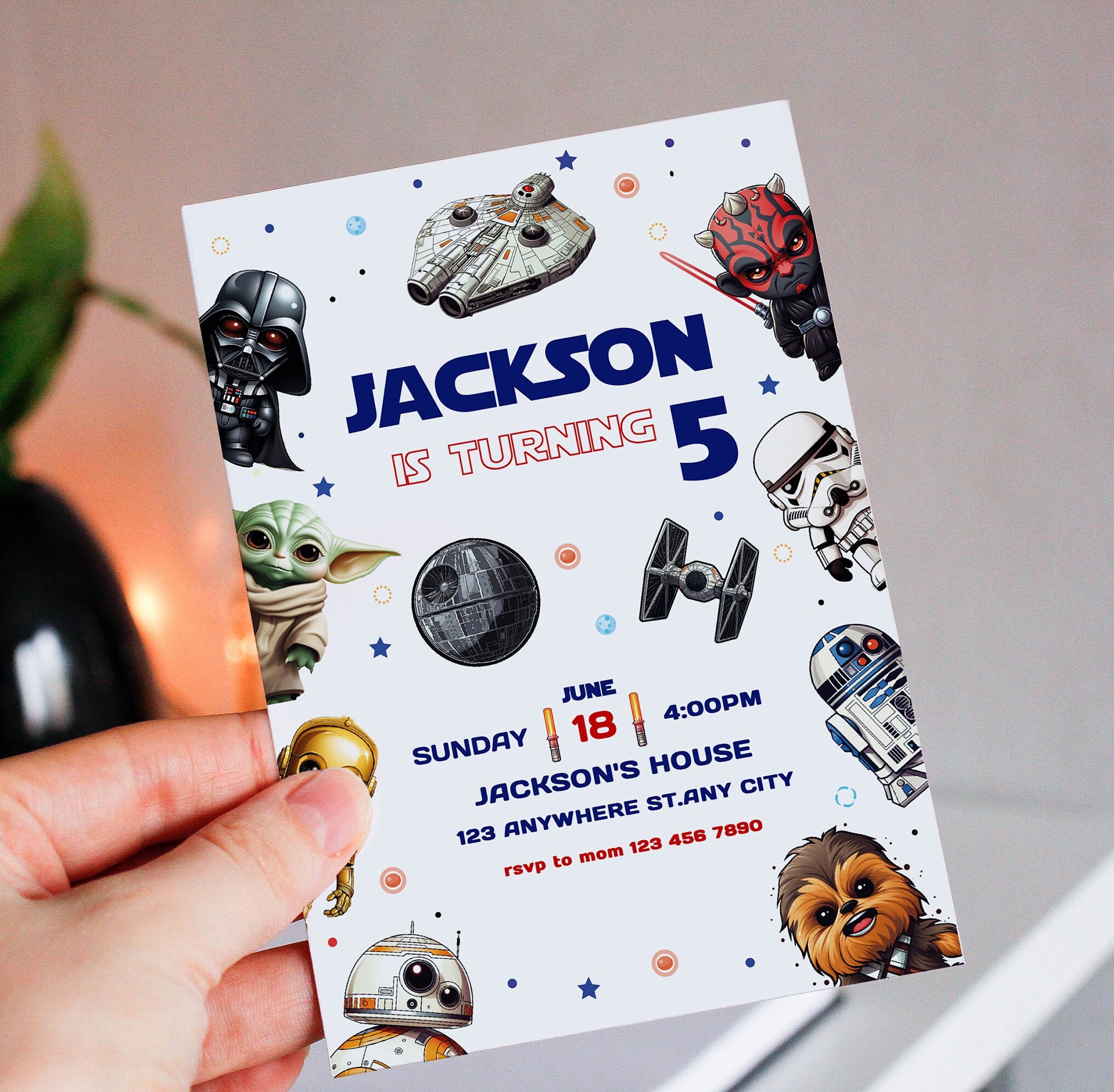Editable Star Wars Birthday Invitation Template Printable Birthday Editable Star Wars Birthday Invitation Template Printable Birthday
