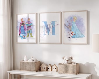 Personalized Frozen Nursery Decor: Set of 3 Prints (Digital Download