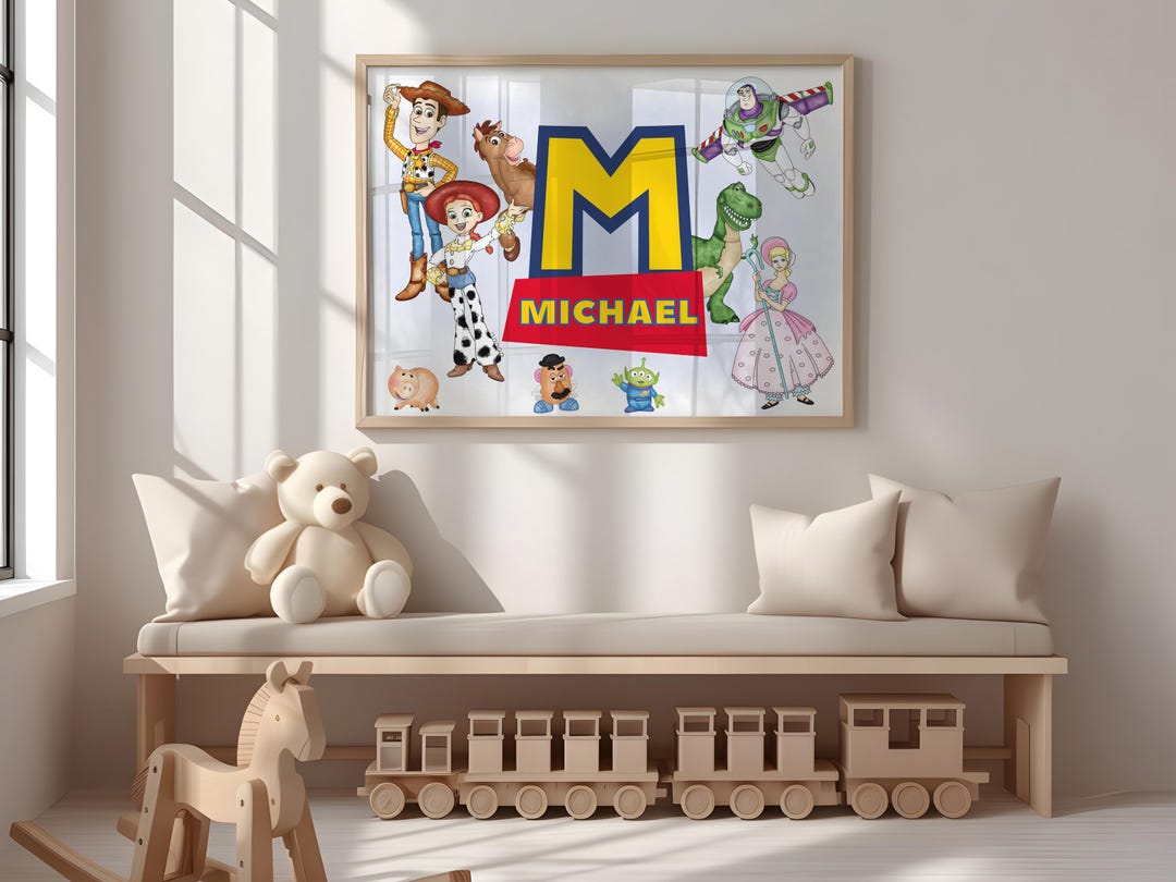 Toy Story Name Poster | Personalized Kids Room Decor (digital Download ...
