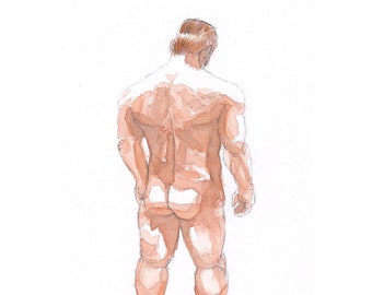 Nude Man Light Study 2022 - ORIGINAL PAINTING