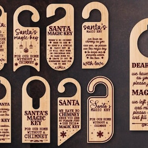 Small Santa's Magic Key No Chimney Christmas Ornament – Glowforge Shop