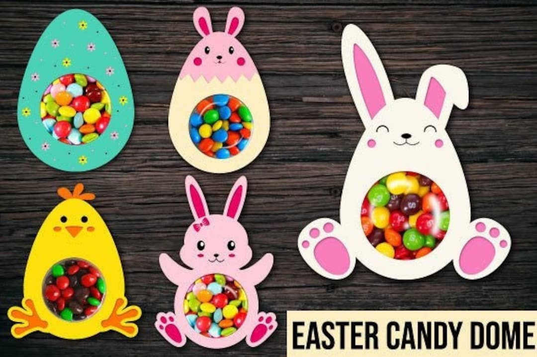 Easter Candy Dome Svg Bundle, Easter Candy Holder SVG, Bunny Candy ...