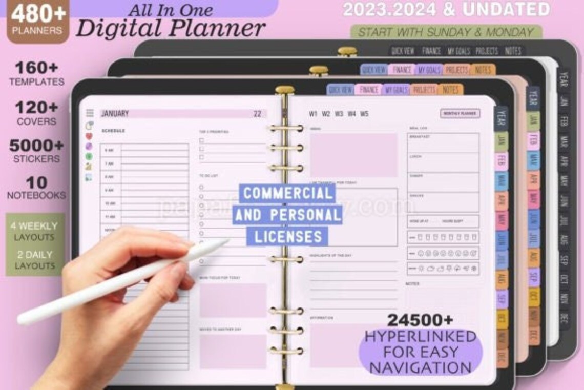 Digital Planner, Goodnotes Planner, iPad Planner, Notability Planner ...