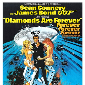 James Bond - Diamonds are Forever - Movie Poster print - redPlanetGraphics