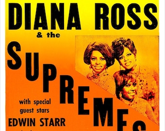 Diana Ross and The Supremes - 1969 - Concert Poster print - redPlanetGraphics