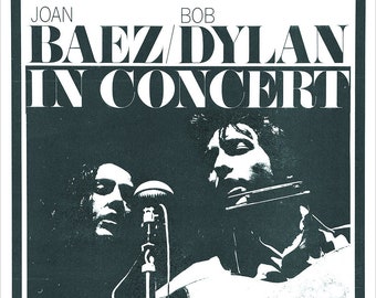 Joan Baez and Bob Dylan - 1965 - Concert Poster print - redPlanetGraphics