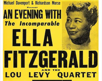 Ella Fitzgerald - 1959 - Affiche de concert imprimée - redPlanetGraphics