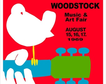 Woodstock - 1969 - Concert Poster print - redPlanetGraphics