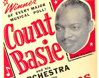 Count Basie Orchestra avec Joe Williams - Impression de l’affiche du concert - redPlanetGraphics