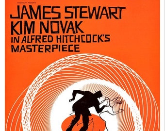 Alfred Hitchcock - Vertigo - Affiche de film - redPlanetGraphics