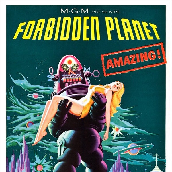 Forbidden Planet - Movie Poster print - redPlanetGraphics