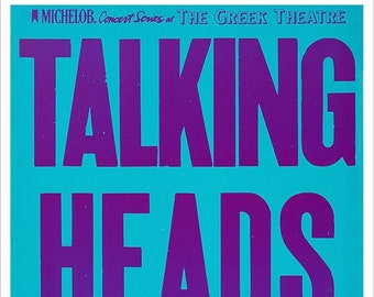 Talking Heads - Greek Theater - Concert Poster print - redPlanetGraphics